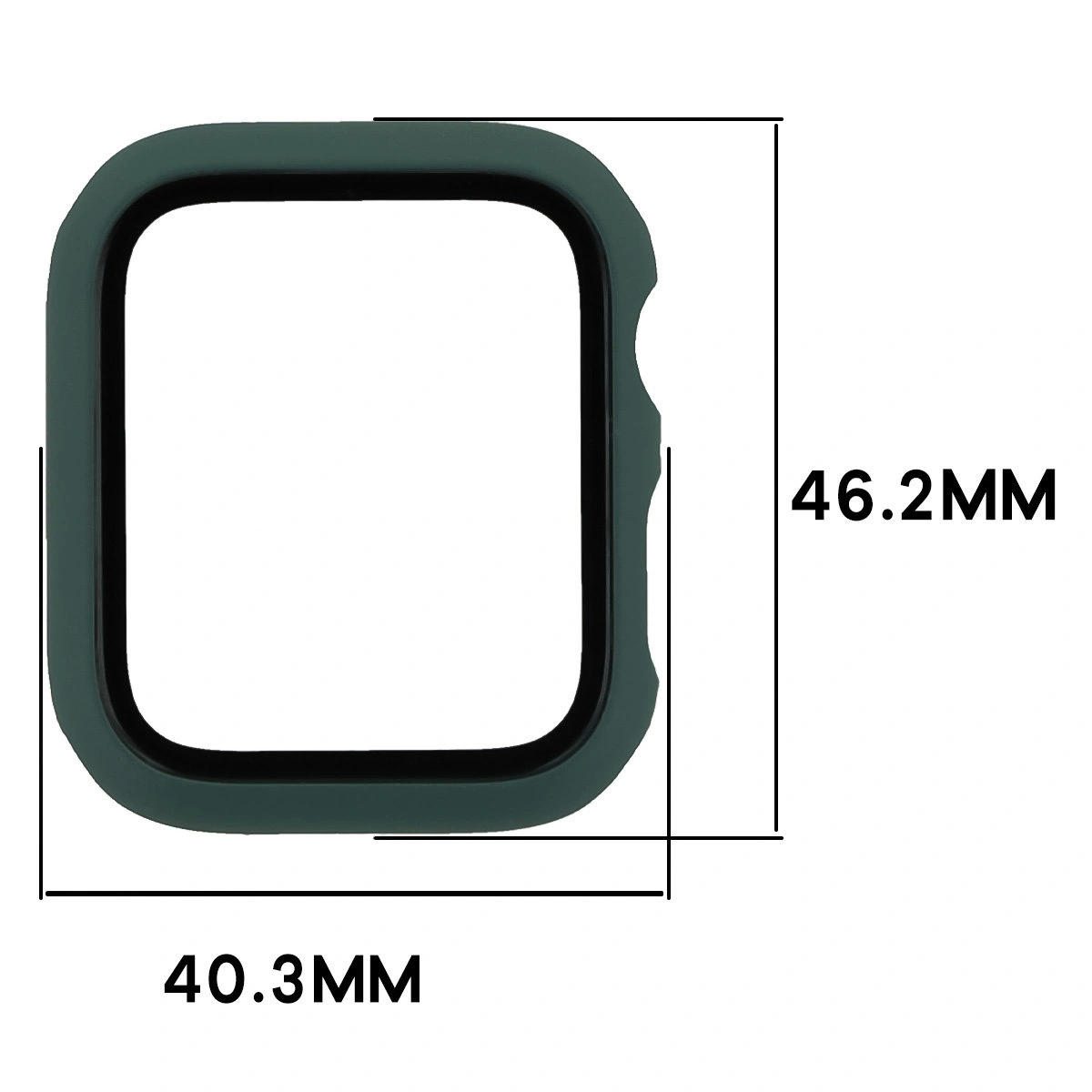 Wymiary etui Bizon Case Watch Adamo do Apple Watch SE 3 / SE 2 / SE / 6 / 5 / 4 (44 mm)
